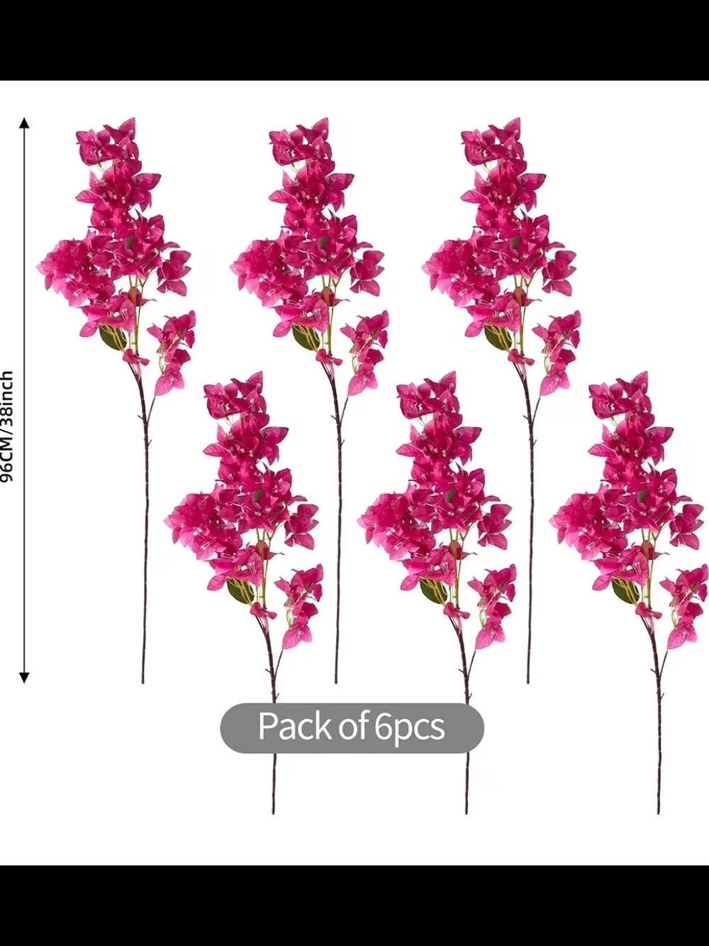Bright Pink Faux Bougainvillea Stem - Home Accents